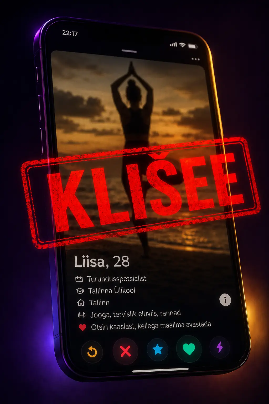 Tutvumisprofiil punase templiga KLIŠEE