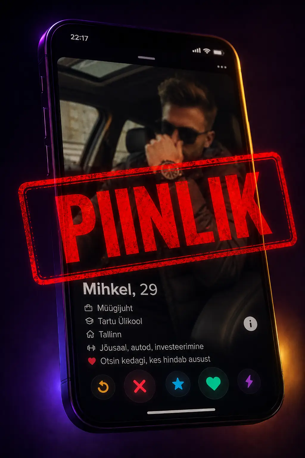 Tutvumisprofiil punase templiga PIINLIK